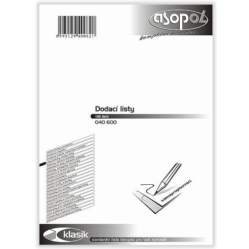 Dodací listy A5 copy 100 listů