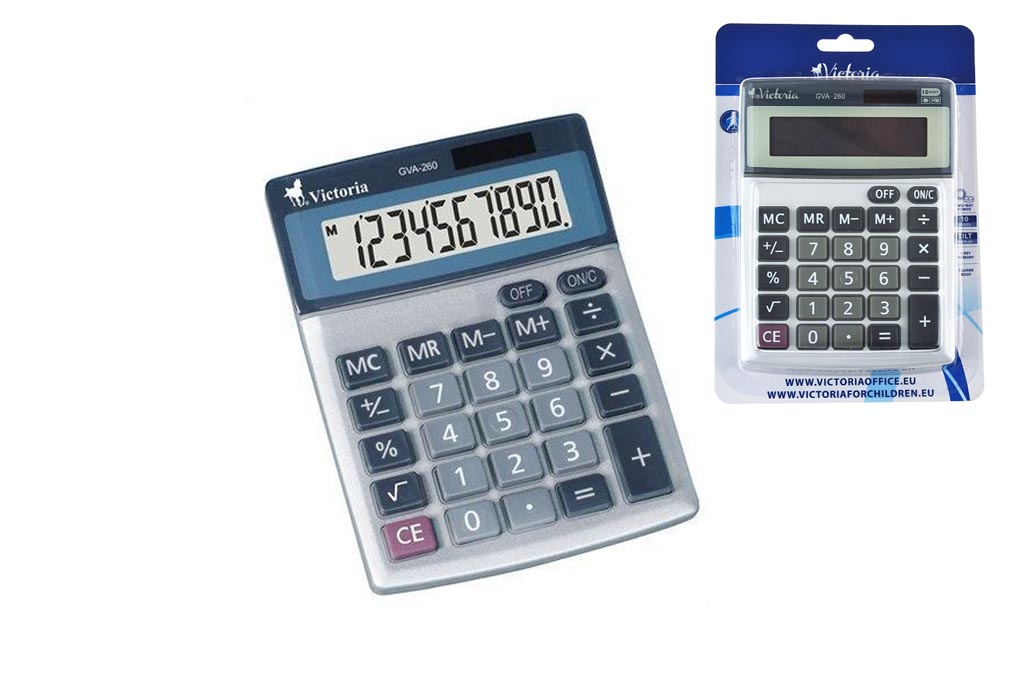 Kalkulačka, stolní, 10místný displej, VICTORIA GVA-260