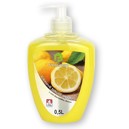 Fotografie Tekuté mýdlo 500ml s pumpičkou - citron