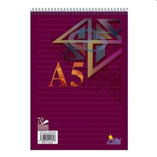 Blok A5 linka 70 listů horní spirála NOTES