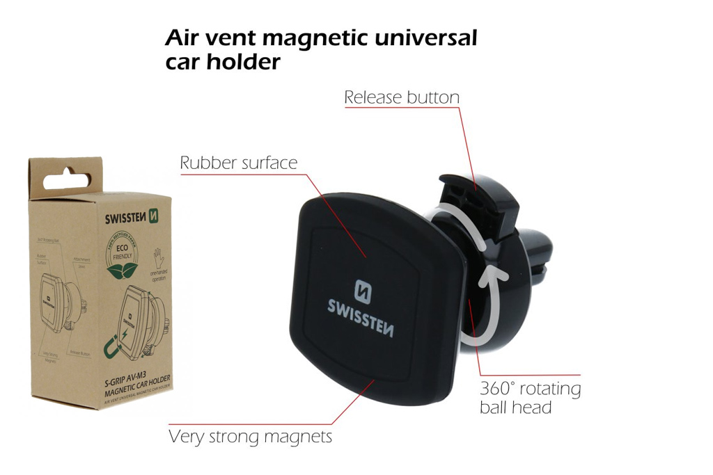 Fotografie Magnetický držák do ventilace auta S-Grip AV-M3 (ECO BALENÍ)
