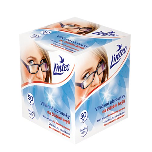 Fotografie Linteo Satin vlhčené ubrousky na čištění brýlí 50 ks Linteo A46:119517