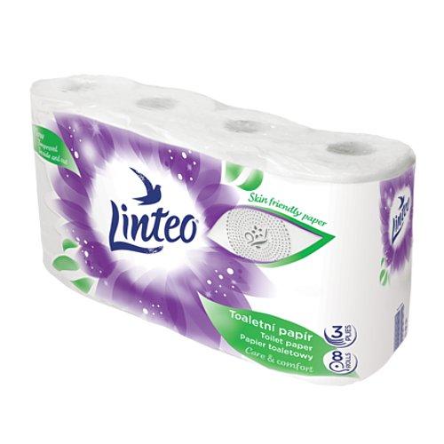 Fotografie Toaletní papír Linteo 3vrstvý, 8x20m, celulóza