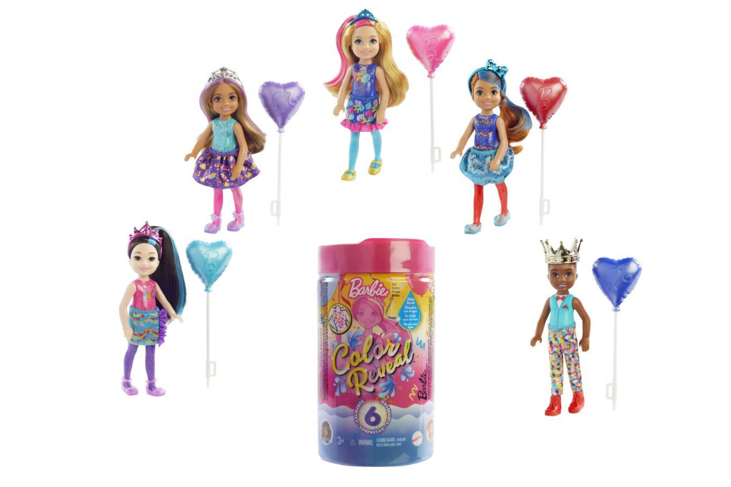Panenka Barbie překvapení Color Reveal Chelsea konfety ASST, Mattel GTT26