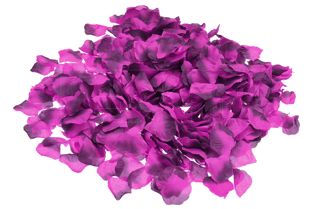 Okvětní lístky růží z plastu (cca500ks) - Fialové