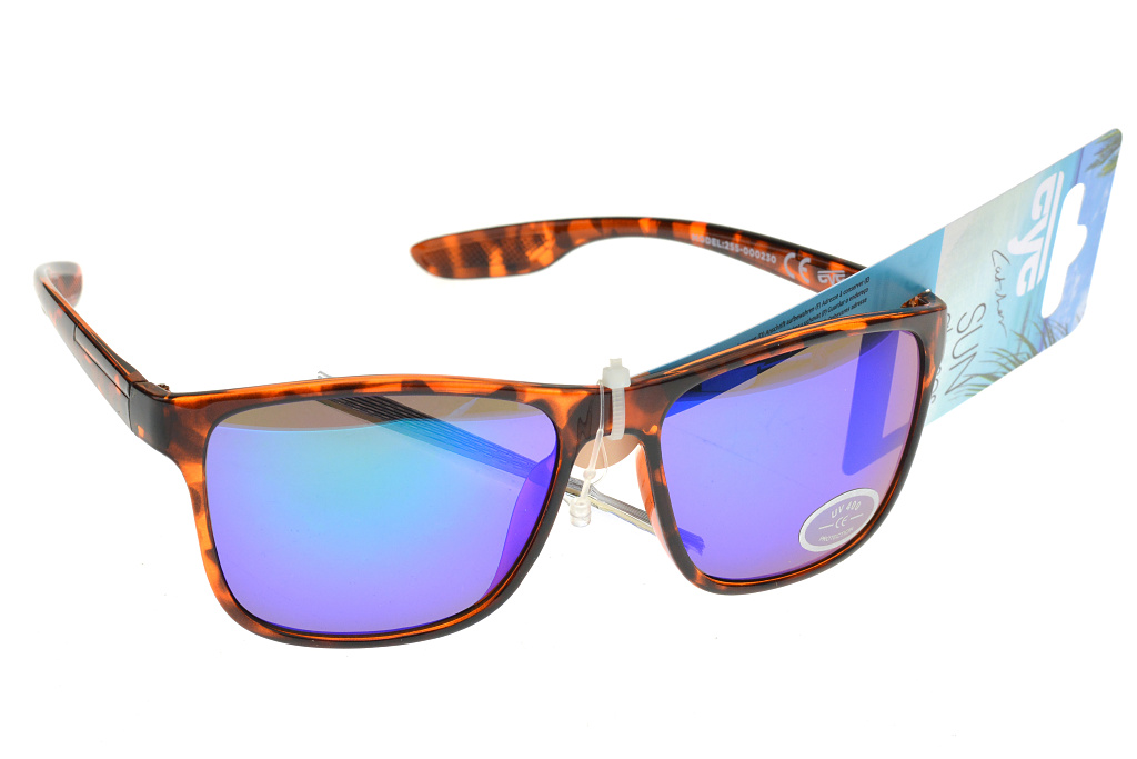 Sluneční brýle oranžové - Modrá sklíčka