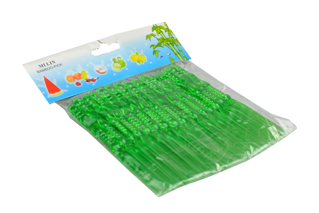 Fotografie Plastové napichovátka na jednohubky 50ks - Zelené (11cm)
