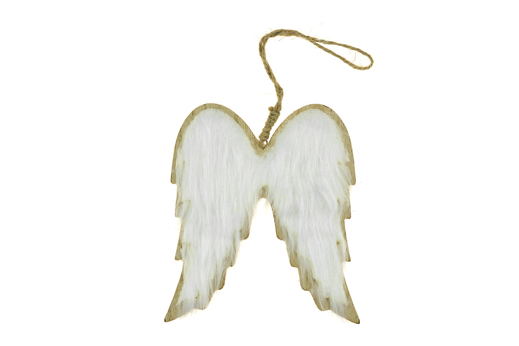 Vánoční dekorace andělská křídla 15cm
