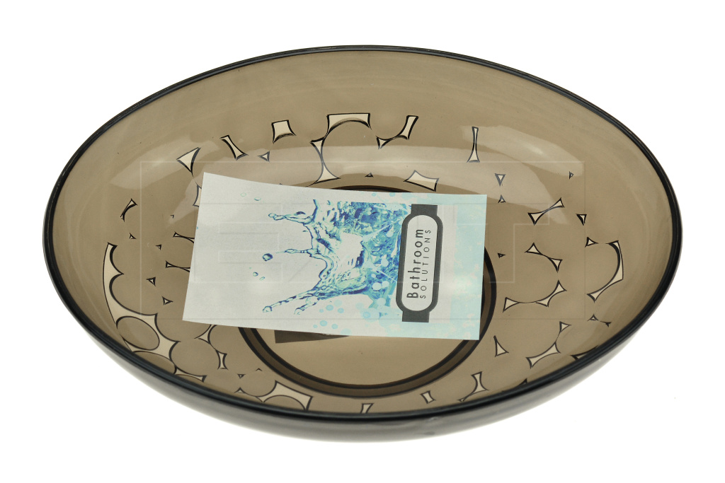 Fotografie Mistička na mýdlo/mýdlenka BATHROOM (14x10.5cm) - Tmavě hnědá