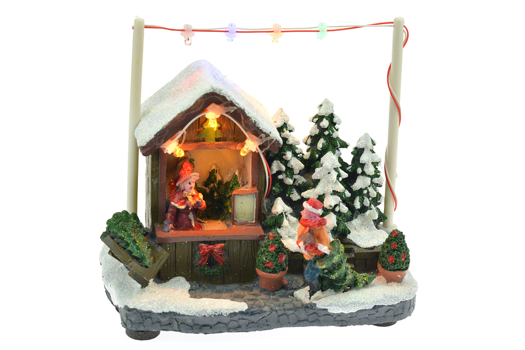 Vánoční scéna - Obchod se stromečky