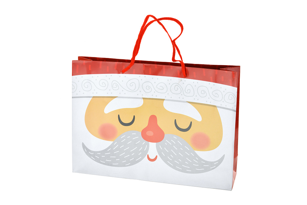 Vánoční dárková taška 34x24x8.5cm Santa Klaus