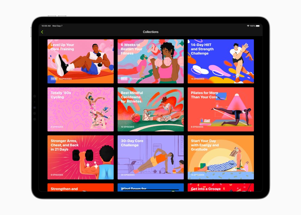 Fitness+ tento měs&iacute;c představuje dvě nov&eacute; kolekce: 6 t&yacute;dnů pro restart va&scaron;&iacute; kondice a Level Up Your Core Training.