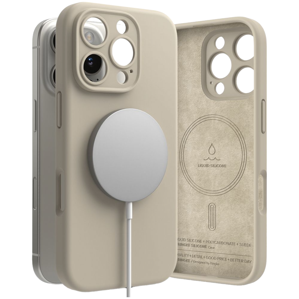 Zde je zobrazen Apple iPhone 16 Pro Max nebo iPhone 16 Pro v elegantním silikonovém pouzdře RINGKE SILICONE MAGNETIC MAGSAFE. Tento obal nabízí prvotřídní ochranu s jemným dotykovým povrchem a integrovanou podporou MagSafe, která zajišťuje snadné přichycení magnetických doplňků, jako jsou nabíječky a držáky. Pouzdro je navrženo pro maximální ochranu zařízení, včetně zvýšených rámečků kolem kamery a displeje, a zároveň zachovává elegantní a minimalistický design telefonu.