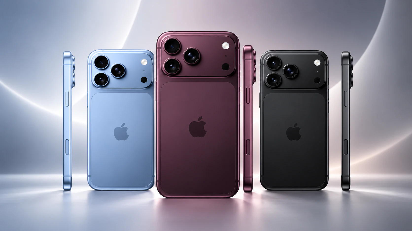 Barevné varianty mobilního telefonu Apple iPhone 18 Pro
