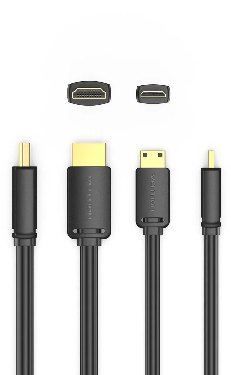 Konstrukce a provedení Mini HDMI kabelu Detail konektoru Mini HDMI a konstrukce kabelu