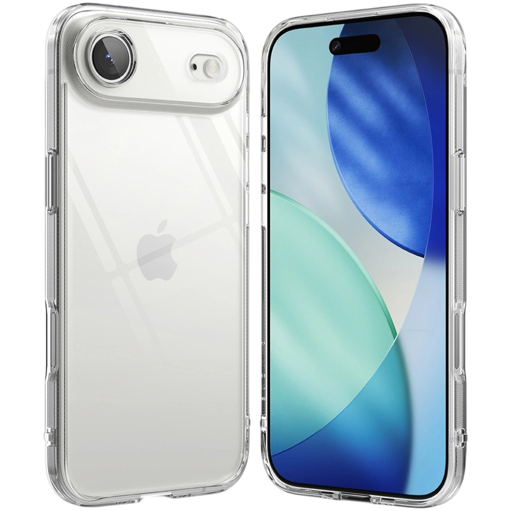 Transparentní ochranný kryt pro Apple iPhone Air – tenké pouzdro, které chrání zadní část a boky telefonu a nechává vyniknout jeho design.