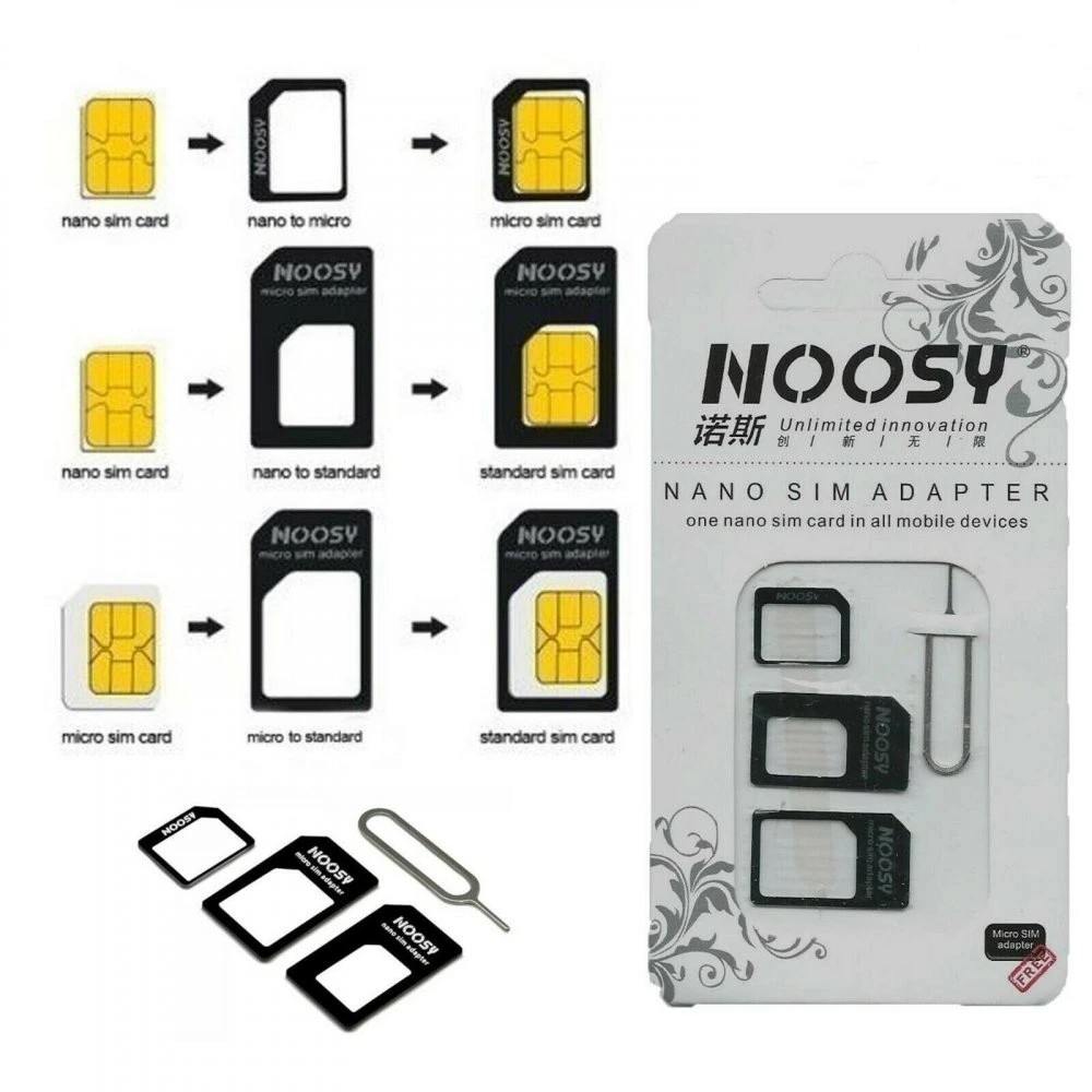 Adaptéry a redukce SIM karet pro různé formáty Adaptéry SIM karet – redukce nano SIM, micro SIM a mini SIM