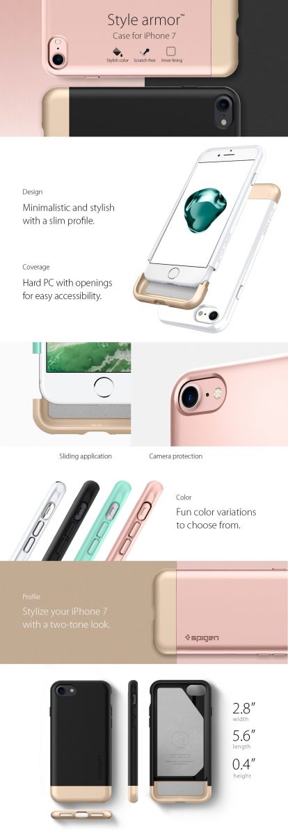 Spigen Style Armor pro Apple iPhone 8 a iPhone 7