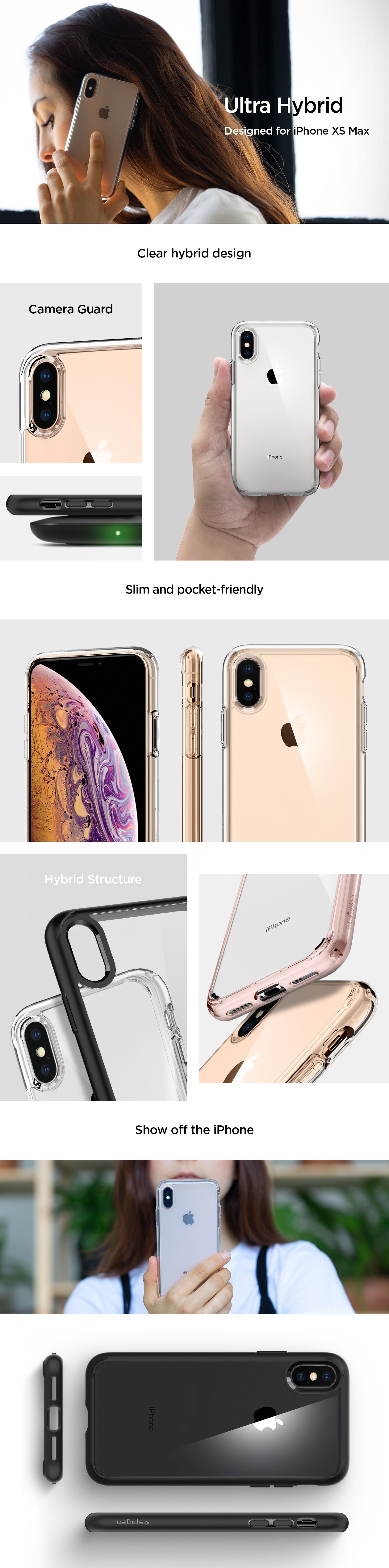 Vlastnosti obalu, krytu a pouzdra Spigen Ultra Hybrid pro Apple iPhone XS MAX