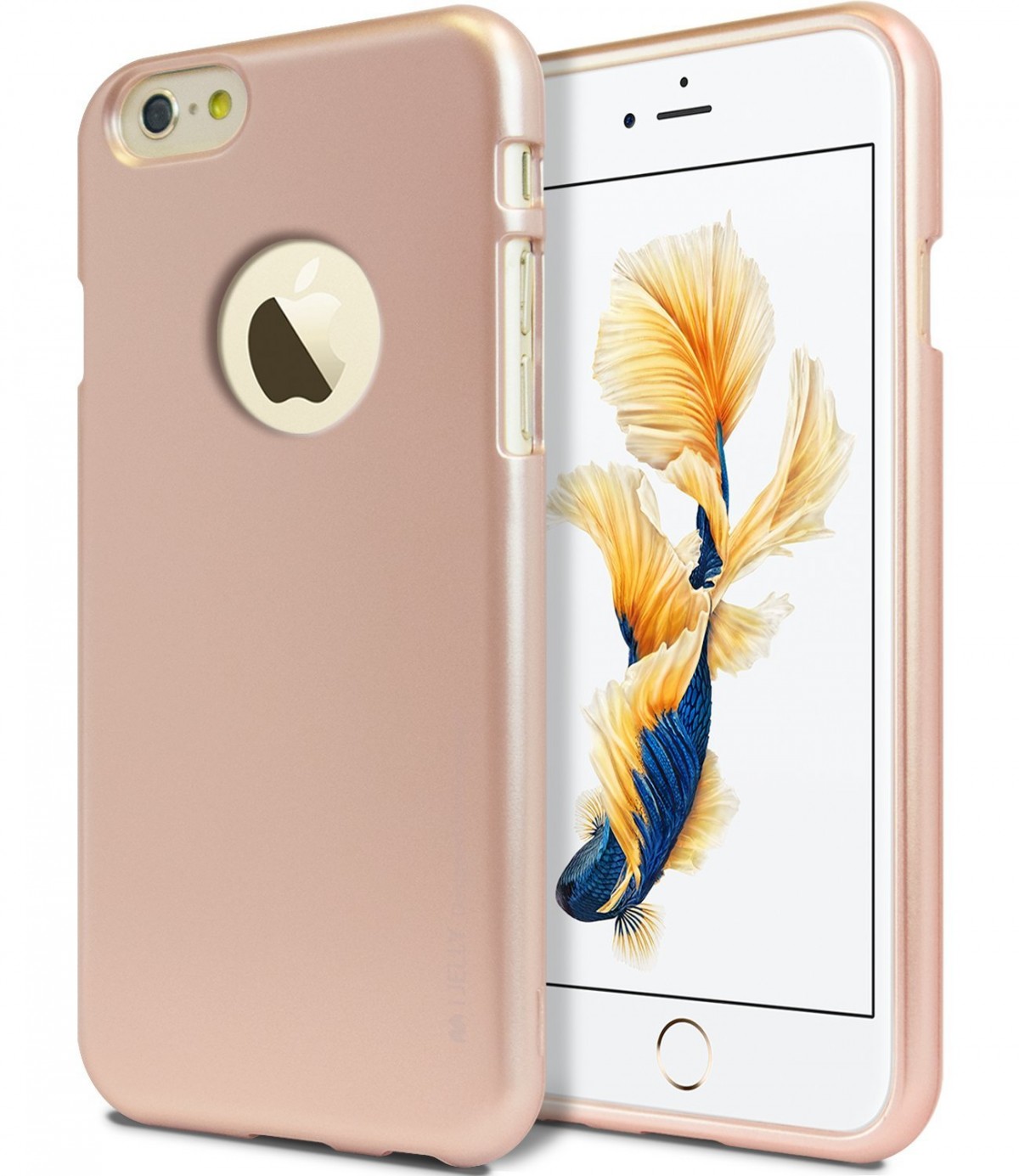 Silikonový obal / kryt iJelly Metal Goospery Mercury Apple iPhone 6s/6 - Rose Gold