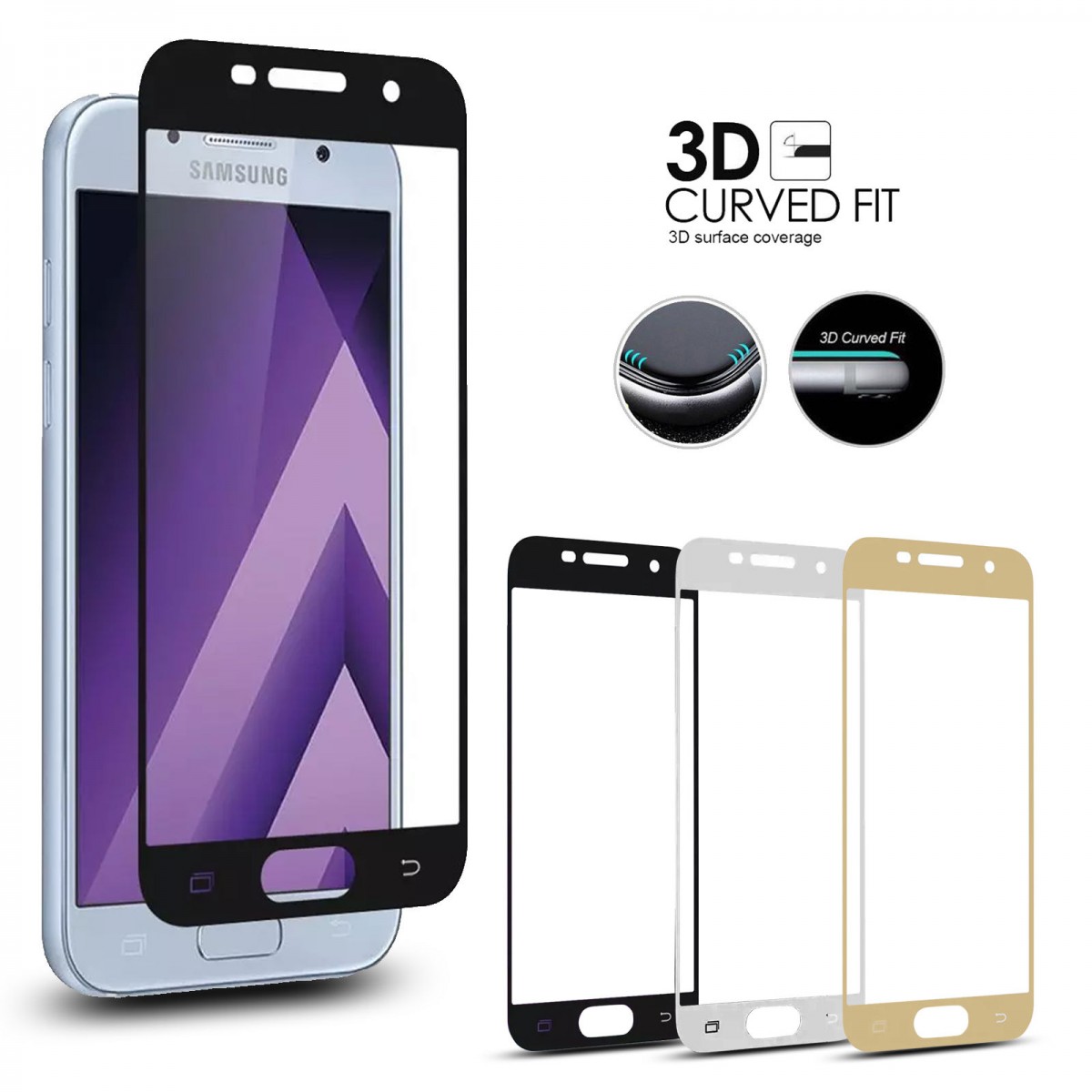 Tvrzené sklo 3D FULLCOVER na celý displej Galaxy J5 (2017) Tvrzené sklo 3D FULLCOVER na celý displej Galaxy J5 (2017)