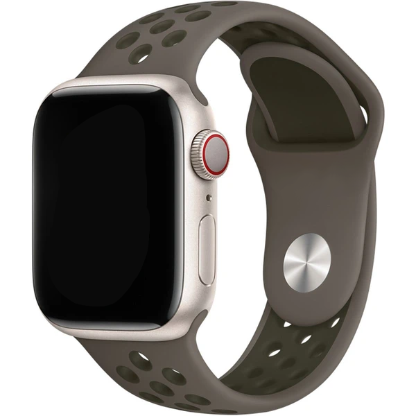 Řemínek iMore SPORT pro Apple Watch Series 9/8/7 (45mm) - olivově šedý/cargo khaki