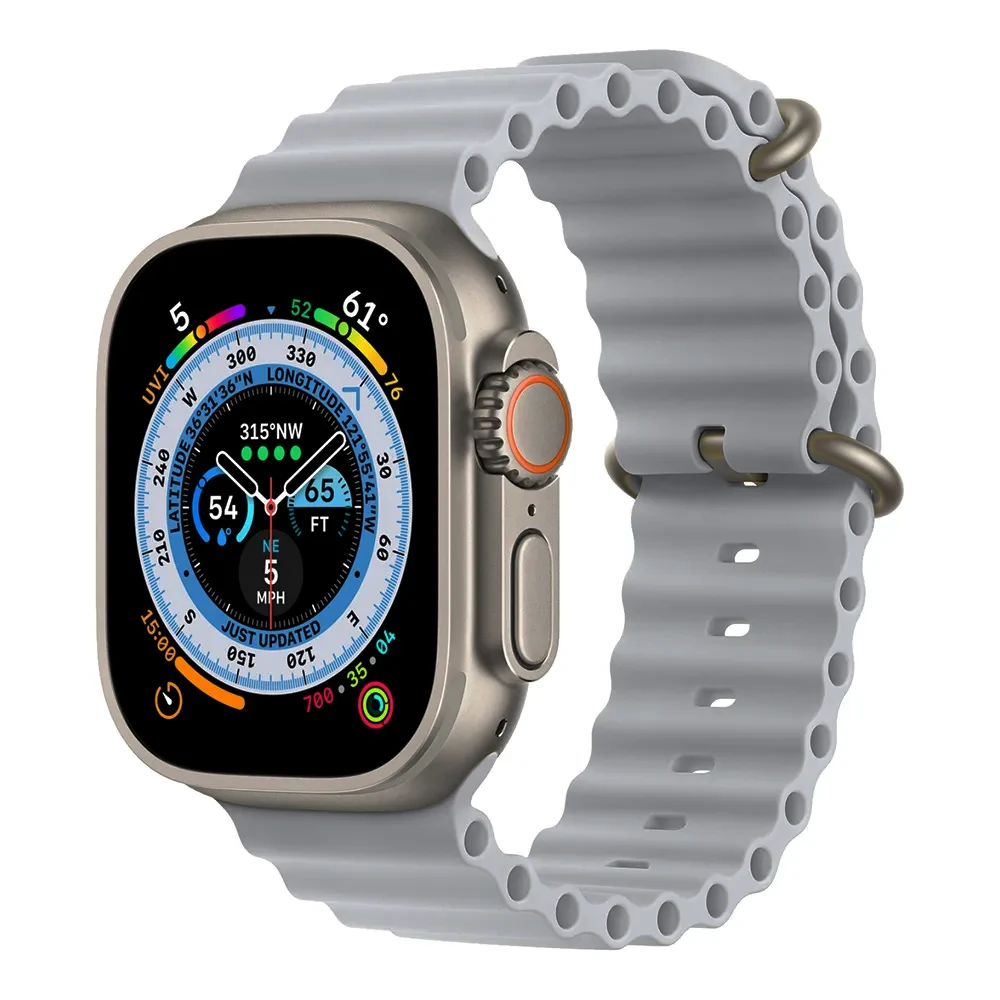 iMore Oceánský řemínek pro Apple Watch Ultra 1/2 (49mm) - Šedý