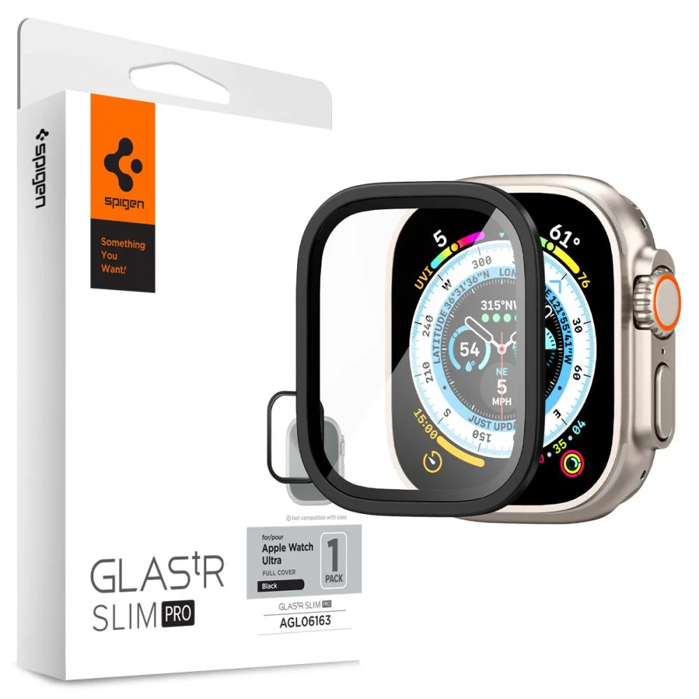 Spigen GLAStR SLIM PRO Apple Watch Ultra 1/2 (49mm) - Black