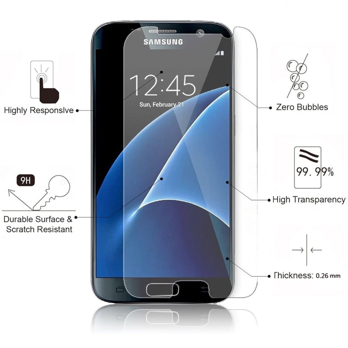 Ochranné tvrzené sklo pro Samsung Galaxy J1 (2016) / J1 Duos (2016) Ochranné tvrzené sklo pro Samsung Galaxy J1 (2016) / J1 Duos (2016)