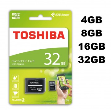 Paměťová karta TOSHIBA M102 microSDHC Class 4 + SD adaptér Paměťová karta TOSHIBA M102 microSDHC Class 4 + SD adaptér