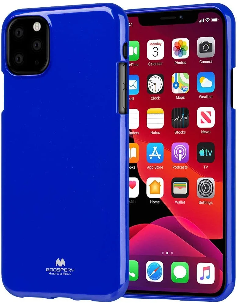 Pouzdro Mercury Goospery Jelly iPhone 11 Pro Max - Modrý