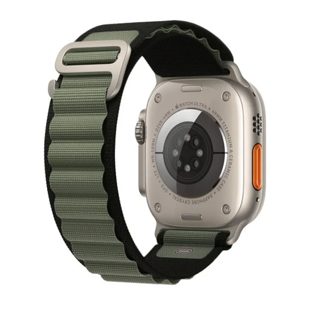 iMore Řemínek Alpský tah pro Apple Watch Series 8/7 (41mm) - Černý / Zelený