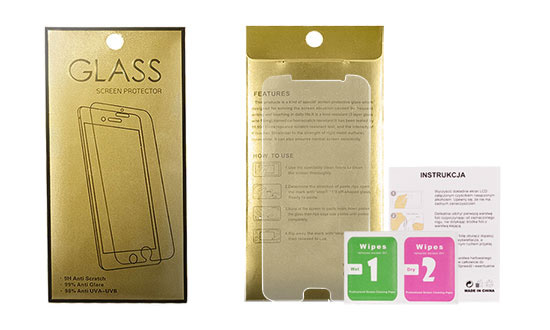 MasterMobile Tvrzené sklo 2.5D 9H ECONOMY Glass Gold pro iPhone 12