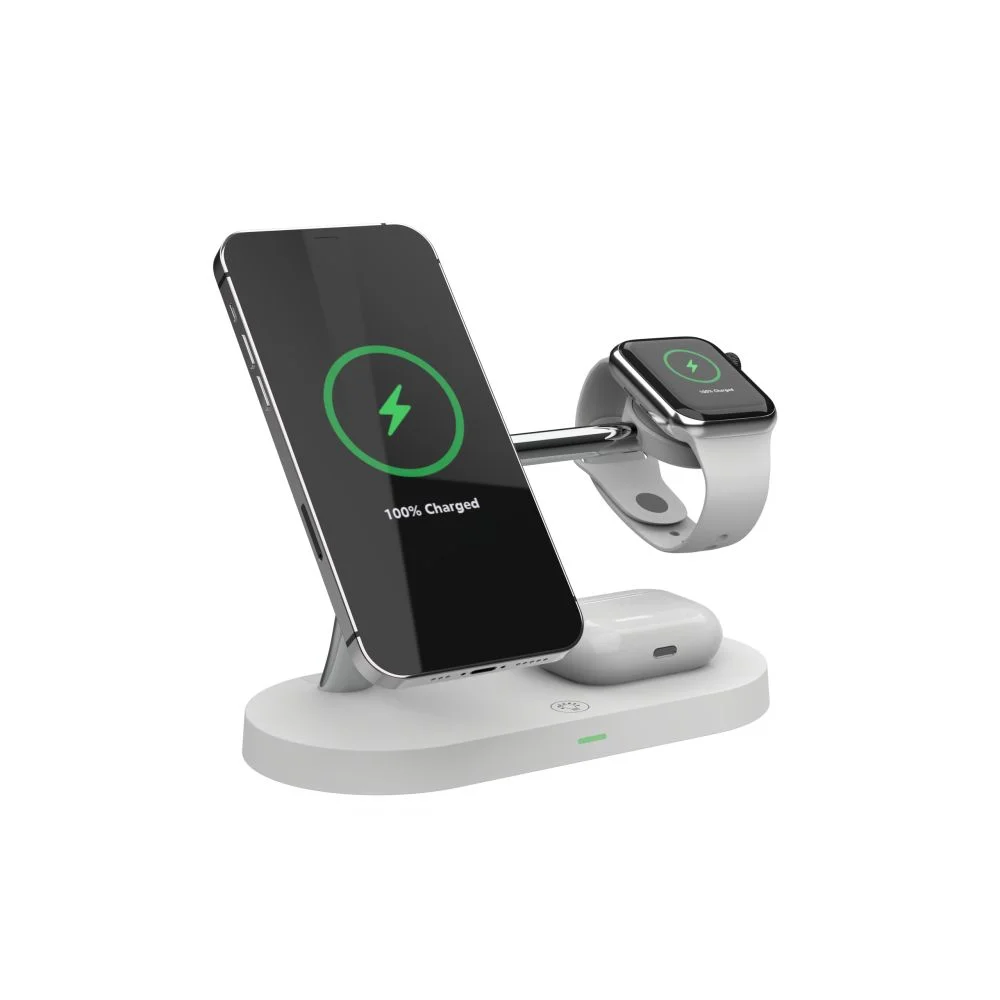 Tech-Protect A14 3in1 Magnetic MagSafe Wireless Charger - Bílá