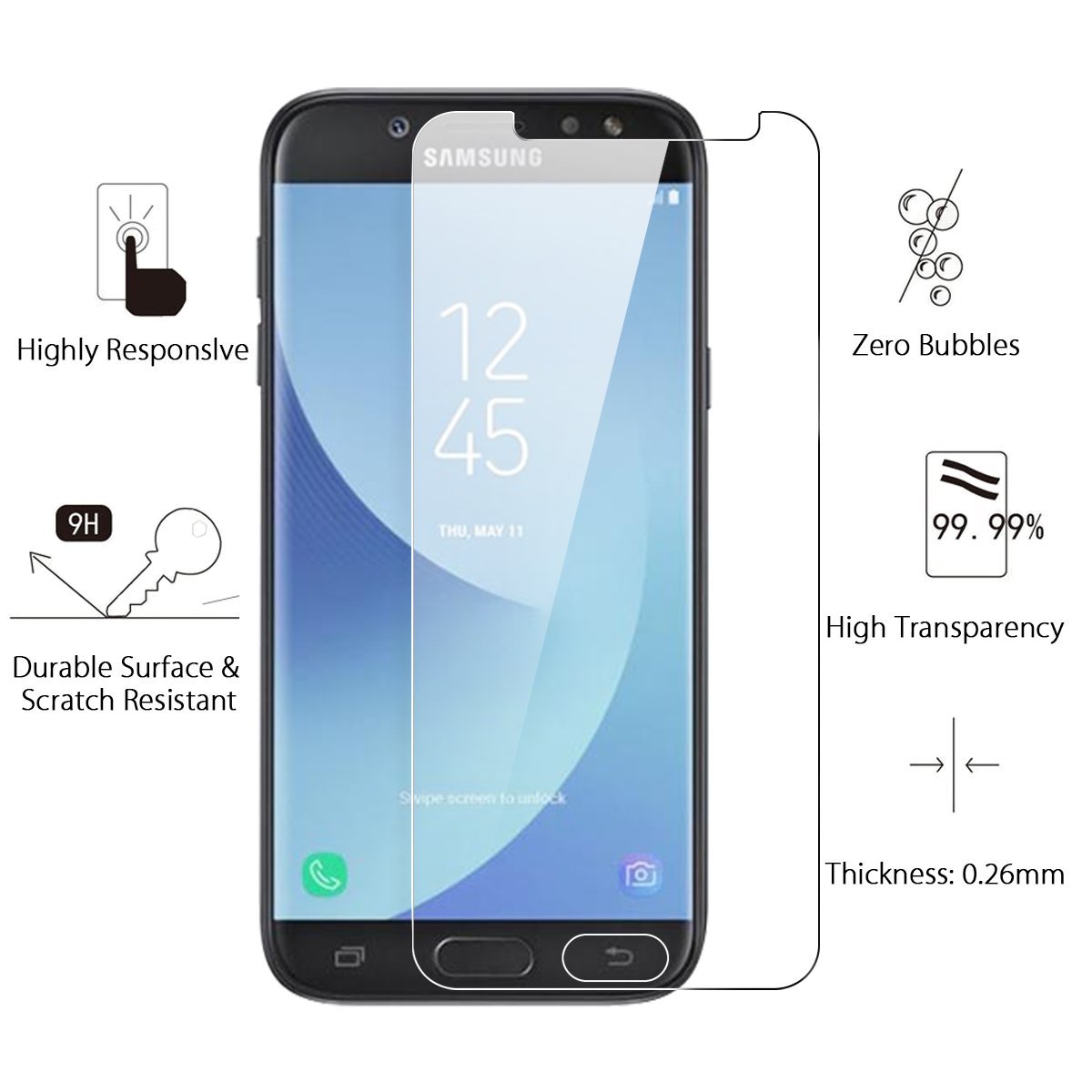 Ochranné tvrzené sklo pro Samsung Galaxy J7 (2017) Ochranné tvrzené sklo pro Samsung Galaxy J7 (2017)