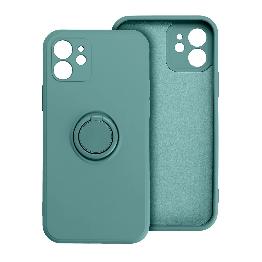 Pouzdro Forcell SILICONE RING Case iPhone 13 mini - Zelené