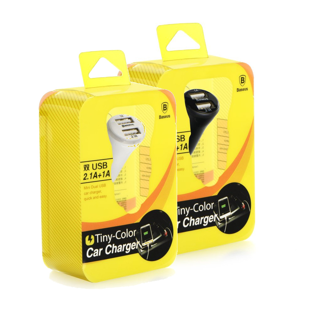 Auto USB nabíječka Baseus Tiny-Color 2xUSB - 2.1A+1A Auto USB nabíječka Baseus Tiny-Color 2xUSB - 2.1A+1A