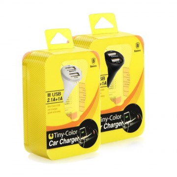 Auto USB nabíječka Baseus Tiny-Color 2xUSB - 2.1A+1A Auto USB nabíječka Baseus Tiny-Color 2xUSB - 2.1A+1A