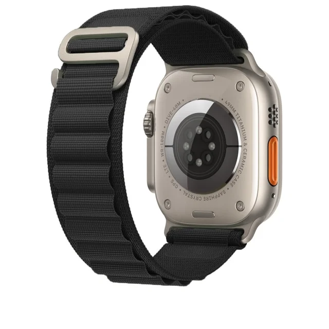 iMore Řemínek Alpský tah pro Apple Watch Series 9/8/7 (45mm) - Černý