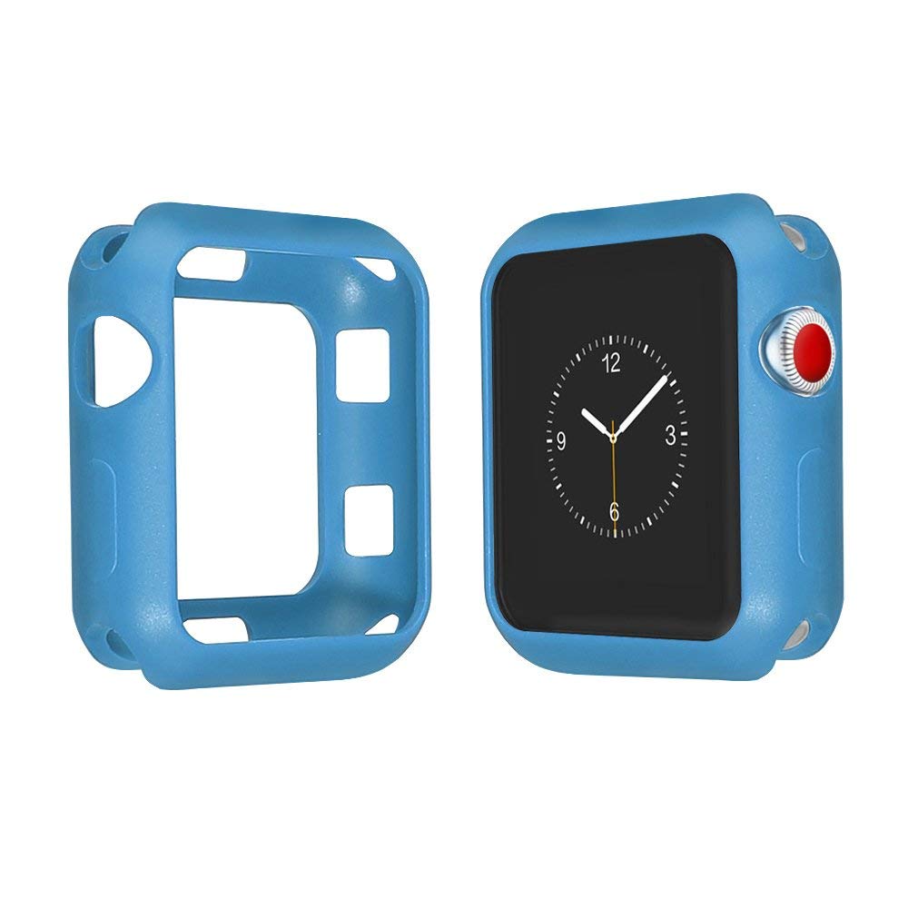 Kryt SILICONE CASE na Apple Watch Series 3/2/1 (42mm) - Nebesky modrý