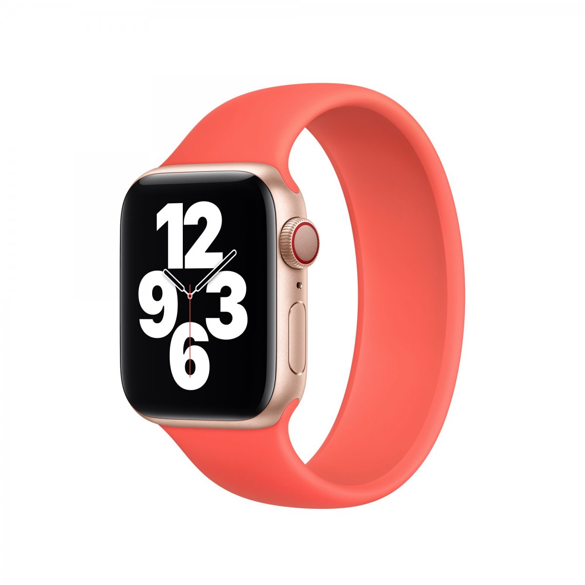 Řemínek iMore Solo Loop Apple Watch Series 9/8/7 45mm - Citrusově růžová (M)