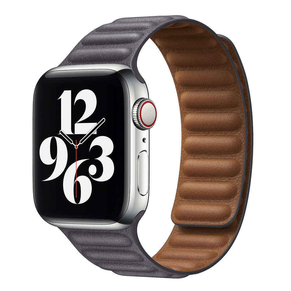 iMore Řemínek Kožený tah Apple Watch Series 4/5/6/SE (44mm) - šedý