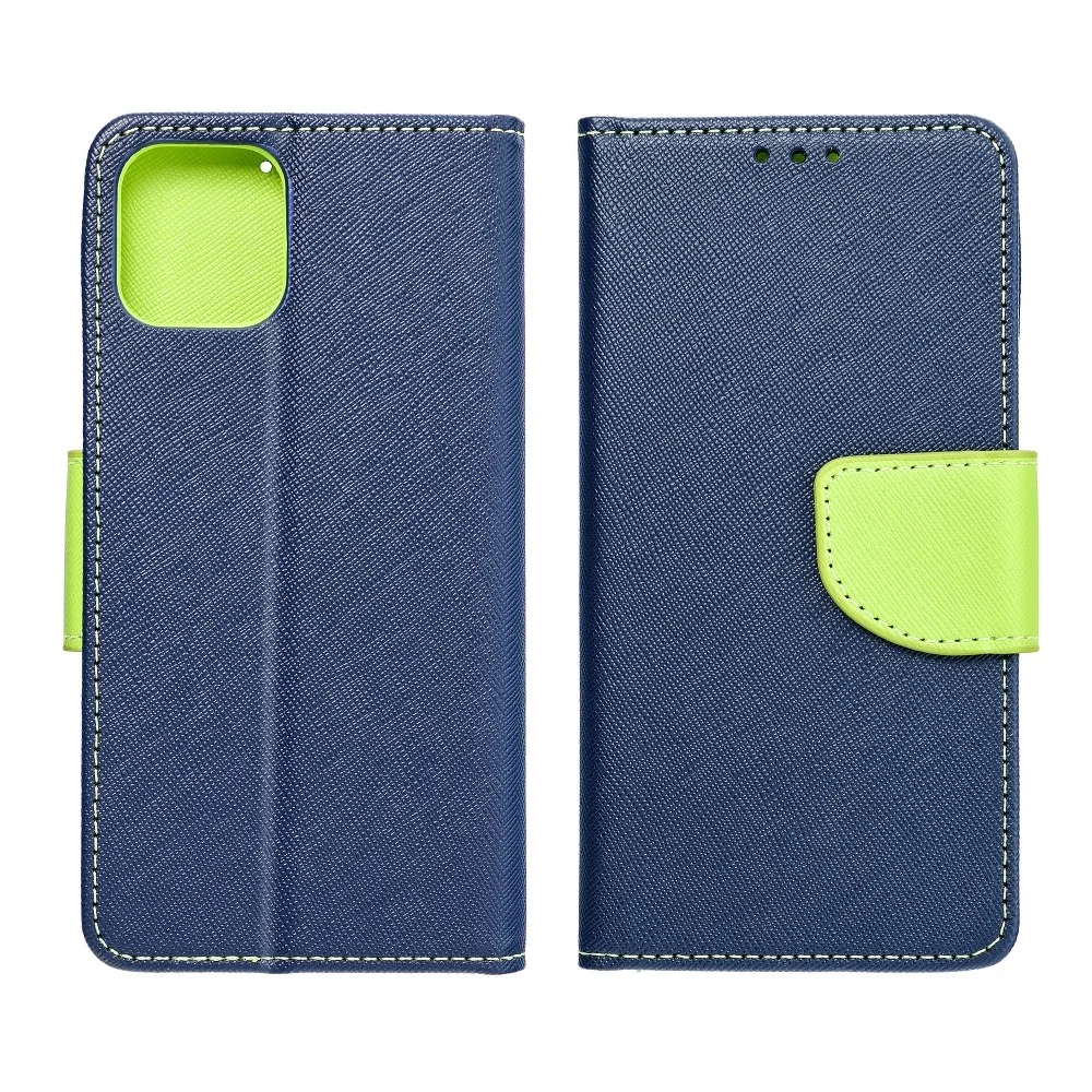 Pouzdro FANCY Diary iPhone 13 Pro - Modré/Zelené