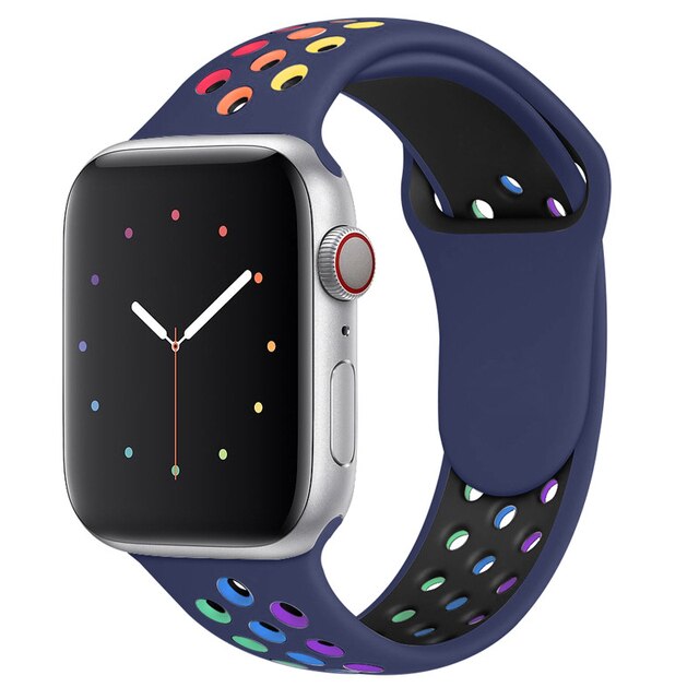 Sportovní řemínek SPORT Apple Watch Ultra 1/2 (49mm) - Dark Blue/Rainbow