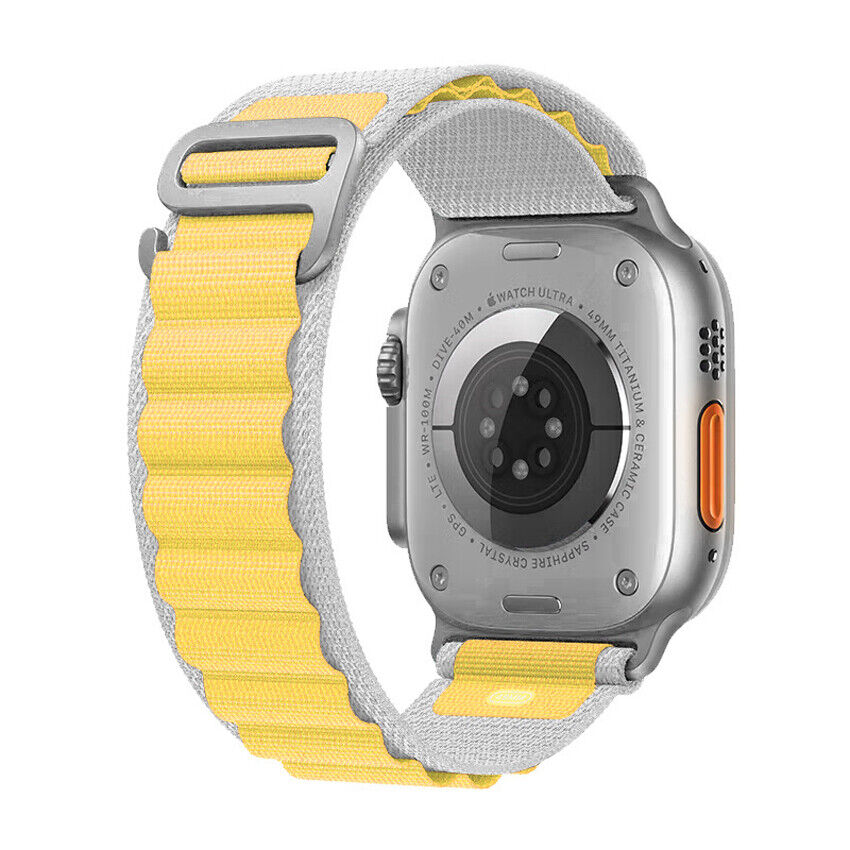 iMore Řemínek Alpský tah pro Apple Watch Ultra 1/2 (49mm) - Hvězdně bílý / Žlutý