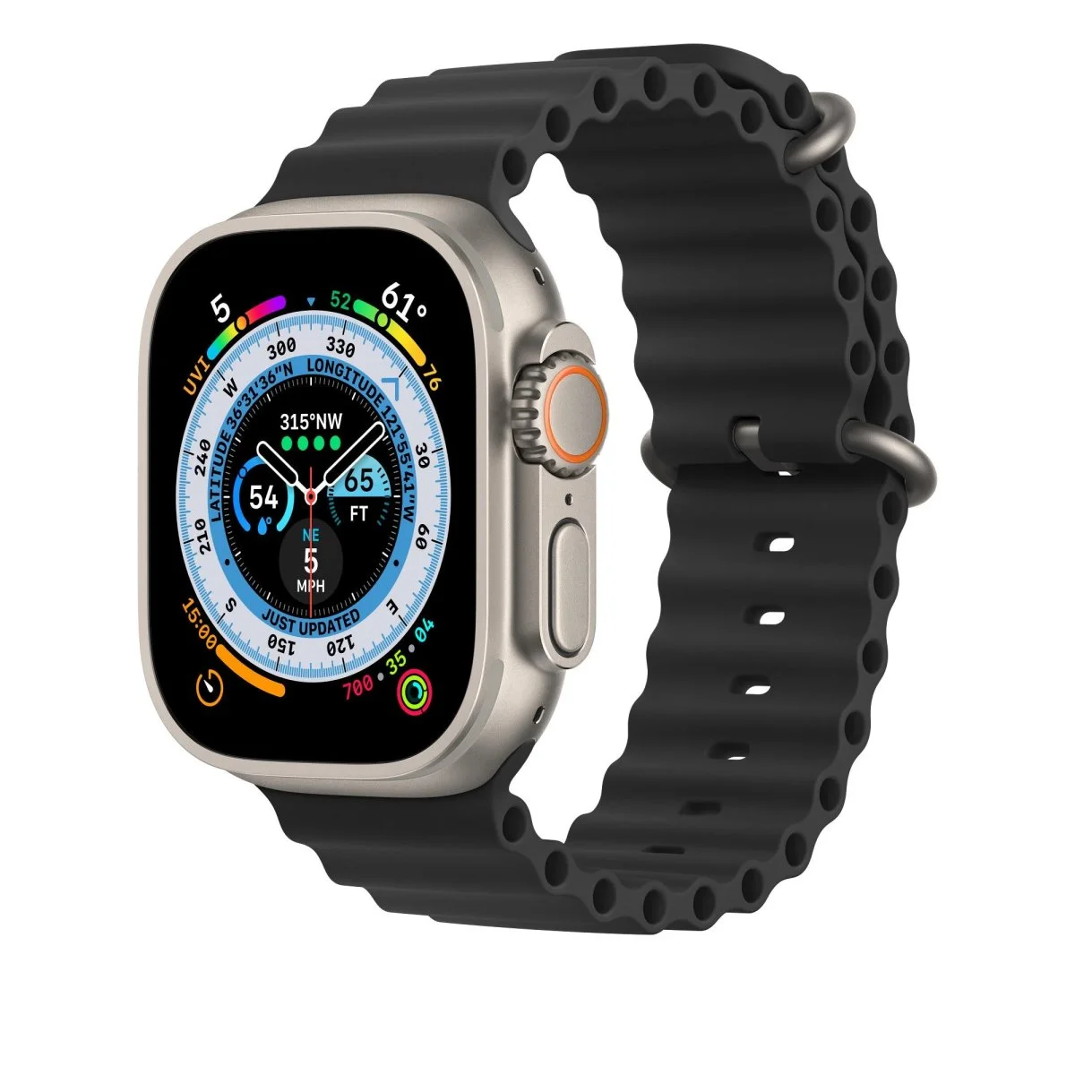 iMore Oceánský řemínek pro Apple Watch Ultra 1/2 (49mm) - Černý