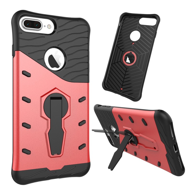 Velmi odolný kryt SNIPER se stojánkem pro Apple iPhone 8 Plus / 7 Plus - Červený