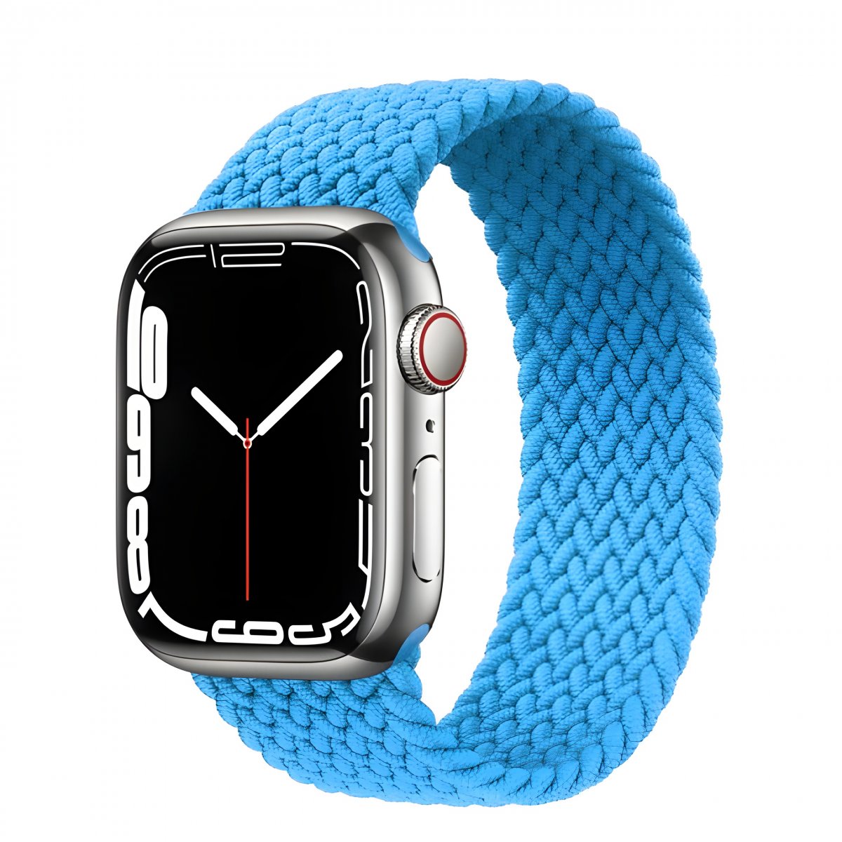 Řemínek iMore Braided Solo Loop Apple Watch Series 4/5/6/SE 44mm - bazénově modrá (XS)