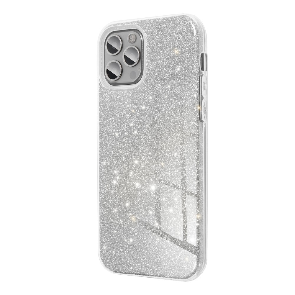 Pouzdro Forcell Shining Case iPhone 12 Pro Max - Stříbrné