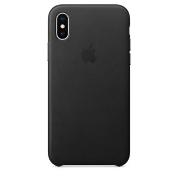 Kožený kryt Apple Leather Case na iPhone X - Černý Kožený kryt Apple Leather Case na iPhone X - Černý